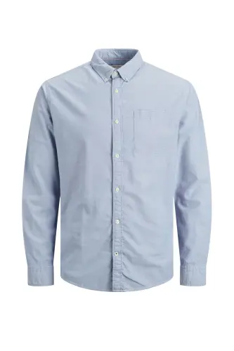 JJEOXFORD SHIRT LS NOOS MAVI- Erkek Gömlek - Mavi - JACK & JONES (1)
