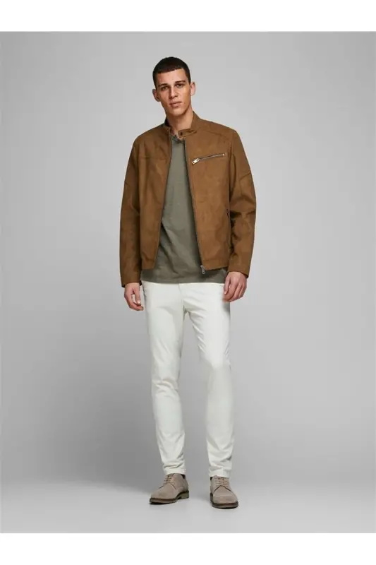 Jjerocky Jacket Noos Erkaklar uchun Kon'yak Suni Charm Ko'ylagi - 5