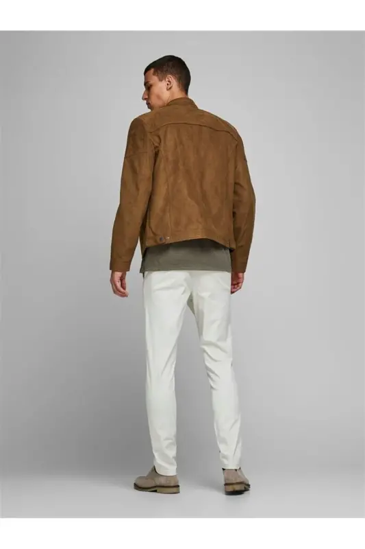 Jjerocky Jacket Noos Men's Cognac Fake Suede Jacket - 4