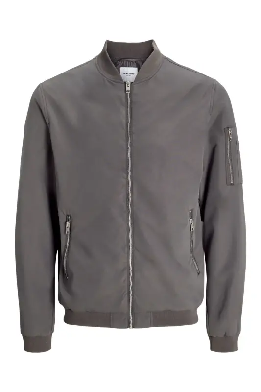Jjerush Bomber Noos Erkak Ko'ylagi 12165203-Grii - JACK & JONES
