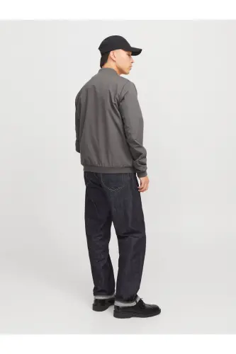 Jjerush Bomber Noos Erkek Ceket 12165203-Grii - JACK & JONES (1)