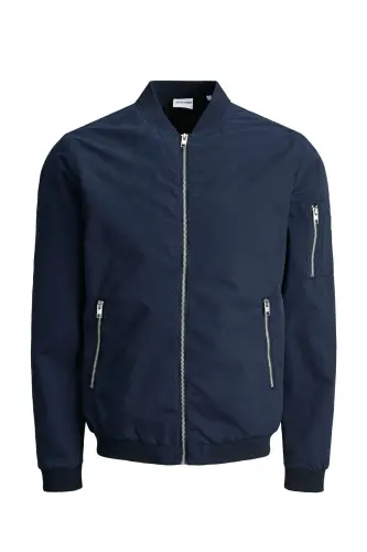 Jjerush Bomber Noos Pls Lacivert Erkek Ceket-Navy Blazer - JACK & JONES (1)