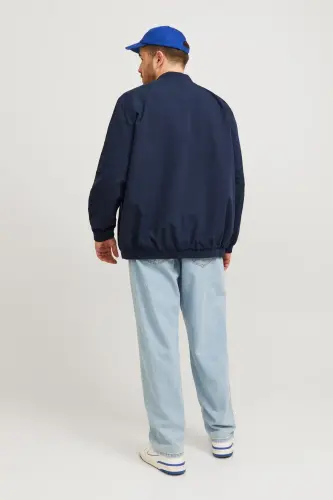 Jjerush Bomber Noos Pls To'q ko'k Erkak Kurtka-Navy Blazer - 3