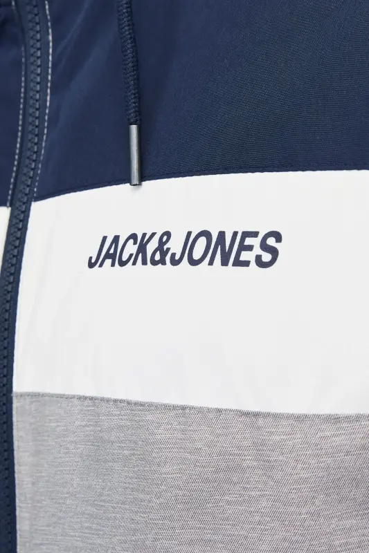 Jjerush Hood Bomber Erkek Mont-MAVI - 7