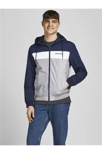 JJERUSH HOOD BOMBER NOOS Navy - Navy Blazer 