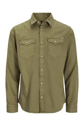 Jjesherıdan Shırt L/s Noos Haki - 1