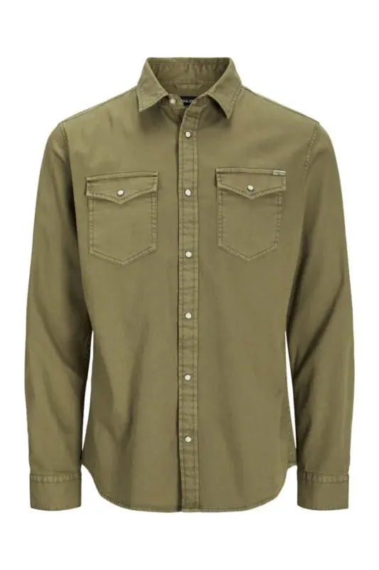 Jjesherıdan Shırt L/s Noos Haki - 1