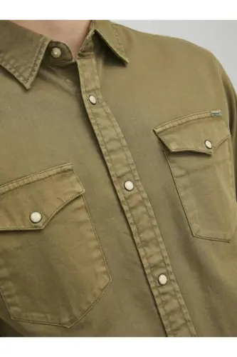 Jjesherıdan Shırt L/s Noos Haki - 4