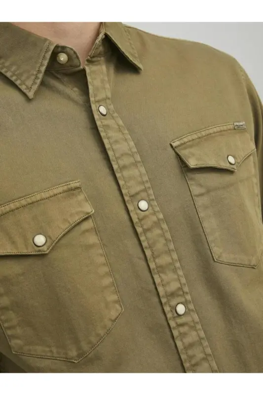 Jjesherıdan Shırt L/s Noos Haki - 4