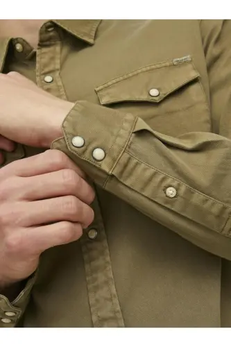Jjesherıdan Shırt L/s Noos Haki - 5