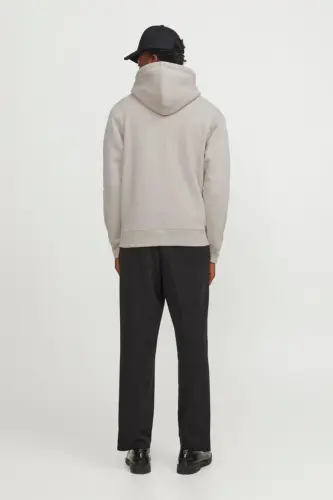 Erkek Kapüşonlu Sweatshirt - Star Logo - taş - 2