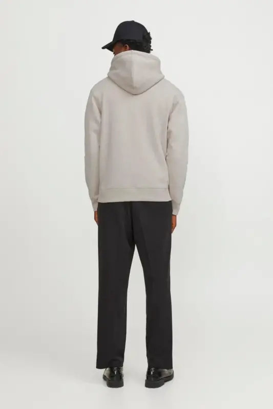 Erkek Kapüşonlu Sweatshirt - Star Logo - taş - 2