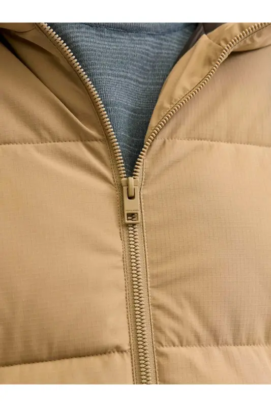 JJglbl Jacket Puffer Elmwood Beige Erkek Mont - Bej / Elmwood - 3