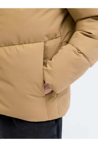 JJglbl Jacket Puffer Elmwood Beige Erkek Mont - Bej / Elmwood - 4