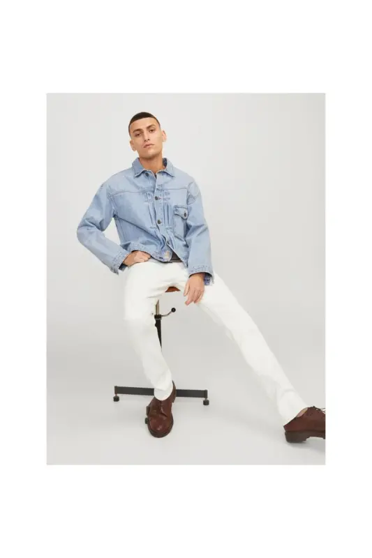 JJIGLENN JJEVAN CJ 977 SN ERKEK JEAN PANTOLON - Beyaz - 1