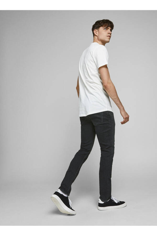 JJIGLENN JJORIGINAL AM 809 Pastki bel Skinny Fit To'g'ri Erkaklar Denim Shimlar - 7