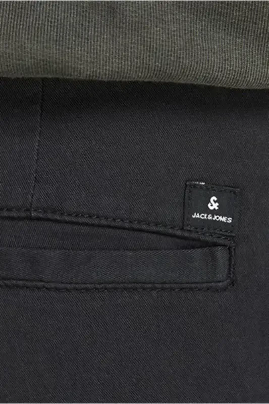 Jjjoe Cuffed Akm Regular Waist Straight Black Men's Cargo Pants - 4