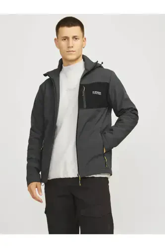 JJTAYLOR SOFTSHELL Jacket - Anthracite - JACK & JONES (1)