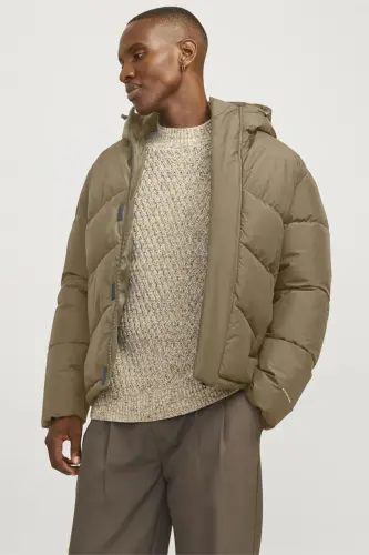 JJWORLD PUFFER JACKET Beige Men's Jacket-Beige - JACK & JONES (1)