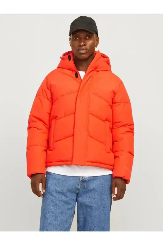 Jjworld Puffer Jacket Men's Jacket-Orange - JACK & JONES