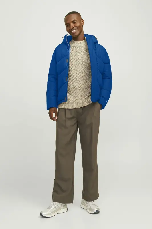 JJWORLD PUFFER JACKET Mor Erkek Mont - Mor-102016906 - 3