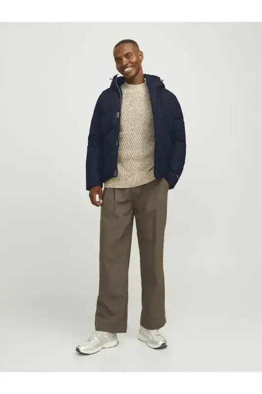 JJWORLD Puffer Jacket, Navy Blue Men's Coat - 3