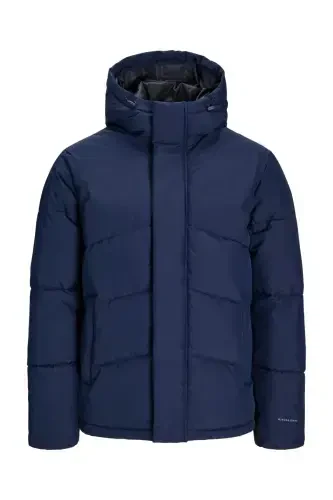 JJWORLD Puffer Ko'ylagi, Ko'k Rangli Erkaklar Paltosi - 1