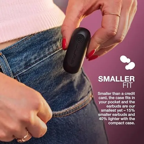 JLab Go Air Pop Беспроводные Bluetooth-наушники + зарядный чехол, черный, двойное подключение, IPX4 водонепроницаемость, Bluetooth 5.1, 3 настройки эквалайзера, сбалансированный, усиленный бас - 4