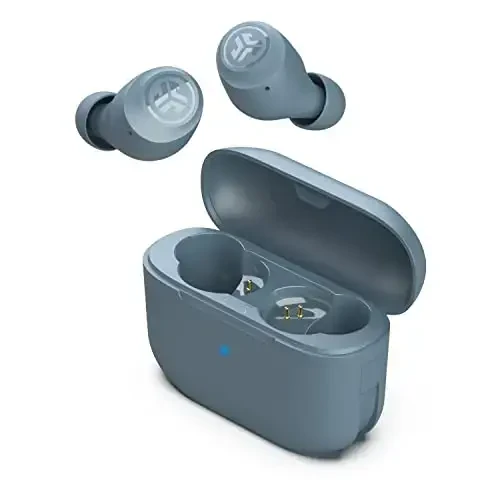 JLab Go Air Pop True Wireless Bluetooth Earbuds + Charging Case, Slate, Dual Connect, IPX4 Sweat Resistance, Bluetooth 5.1 Connection, 3 EQ Sound Settings Signature, Balanced, Bass Boost 