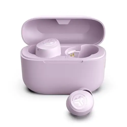 JLab Go Air Pop True Wireless Earbuds, in Ear Headphones, Bluetooth Earphones, Ear Buds with 32H Playtime, Bluetooth Earbuds with Microphone, USB Charging Case, Dual Connect, EQ3 Sound, Lilac - JLAB