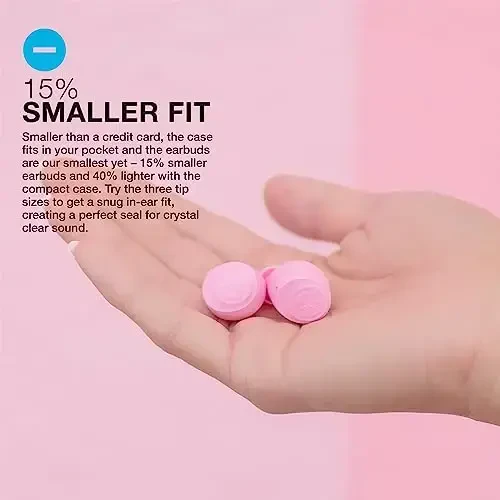 JLab Go Air Pop True Wireless Earbuds, in Ear Headphones, Bluetooth Earphones, Ear Buds with 32H Playtime, Bluetooth Earbuds with Microphone, USB Charging Case, Dual Connect, EQ3 Sound, Pink - 4