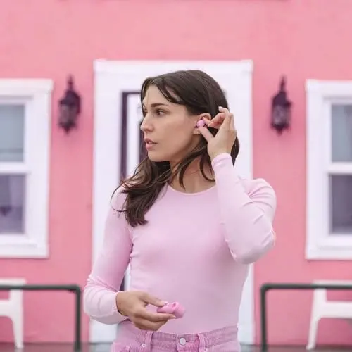 JLab Go Air Pop True Wireless Earbuds, in Ear Headphones, Bluetooth Earphones, Ear Buds with 32H Playtime, Bluetooth Earbuds with Microphone, USB Charging Case, Dual Connect, EQ3 Sound, Pink - 1