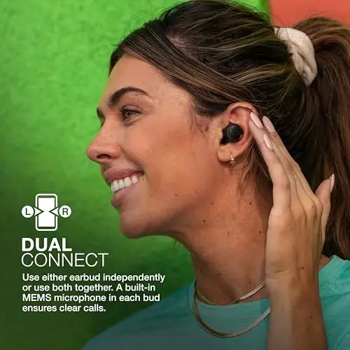 JLab Go Air Pop Haqiqiy Simsiz Bluetooth Quloqchinlari + Zaryadlash Qutisi, Qora, Ikki Tomonlama Ulanish, IPX4 Terga Chidamli, Bluetooth 5.1 Ulanish, 3 EQ Ovoz Sozlamalari Imzosi, Muvozanatli, Bassni Kuchaytirish - 3
