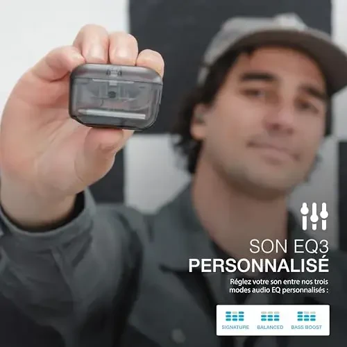 JLab Go Air Pop True Wireless Earbuds, in Ear Headphones, Bluetooth Earphones, Ear Buds with 32H Playtime, Bluetooth Earbuds with Microphone, USB Charging Case, Dual Connect, EQ3 Sound, Clear - 5