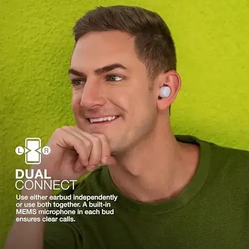 JLab Go Air Pop True Wireless Earbuds, in Ear Headphones, Bluetooth Earphones, Ear Buds with 32H Playtime, Bluetooth Earbuds with Microphone, USB Charging Case, Dual Connect, EQ3 Sound, Lilac - 4