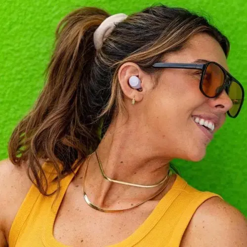 JLab Go Air Pop True Wireless Earbuds, in Ear Headphones, Bluetooth Earphones, Ear Buds with 32H Playtime, Bluetooth Earbuds with Microphone, USB Charging Case, Dual Connect, EQ3 Sound, Lilac - JLAB (1)