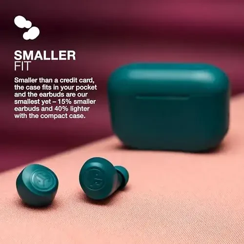 JLab Go Air Pop True Wireless Earbuds, in Ear Headphones, Bluetooth Earphones, Ear Buds with 32H Playtime, Bluetooth Earbuds with Microphone, USB Charging Case, Dual Connect, EQ3 Sound, Teal - 5