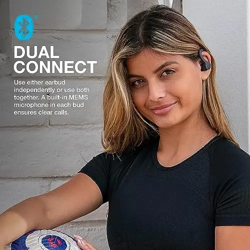 JLab Go Air Sport, C3 Clear Calling, Secure Earhook Sport dizayni, 32+ soatdan ortiq Bluetooth orqali musiqa tinglash va 3 EQ sozlamalariga ega simsiz sport quloqchinlari (grafit/qora) - 4