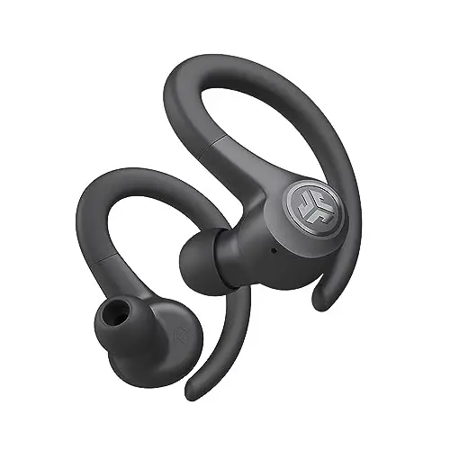 JLab Go Air Sport, C3 Clear Calling, Secure Earhook Sport dizayni, 32+ soatdan ortiq Bluetooth orqali musiqa tinglash va 3 EQ sozlamalariga ega simsiz sport quloqchinlari (grafit/qora) - 5