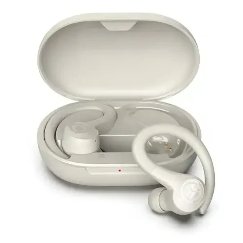 JLab Go Sport+ C3 Clear Calling, quloq ilgakli sport dizayni, 35+ soat Bluetooth orqali musiqa tinglash va 3 EQ sozlamasiga ega simsiz sport naushniklari (qumrang) - 1