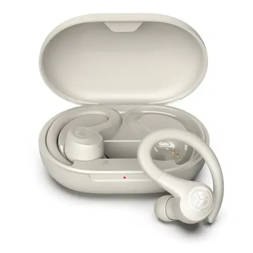 JLab Go Sport+ C3 Clear Calling, quloq ilgakli sport dizayni, 35+ soat Bluetooth orqali musiqa tinglash va 3 EQ sozlamasiga ega simsiz sport naushniklari (qumrang) - 2