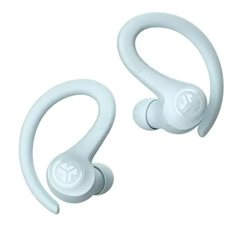 JLab Go Sport+ Wireless Workout Earbuds Featuring C3 Clear Calling, Secure Earhook Sport Design, 35+ Hour Bluetooth Playtime, and 3 EQ Sound Settings (Light Blue) - 3