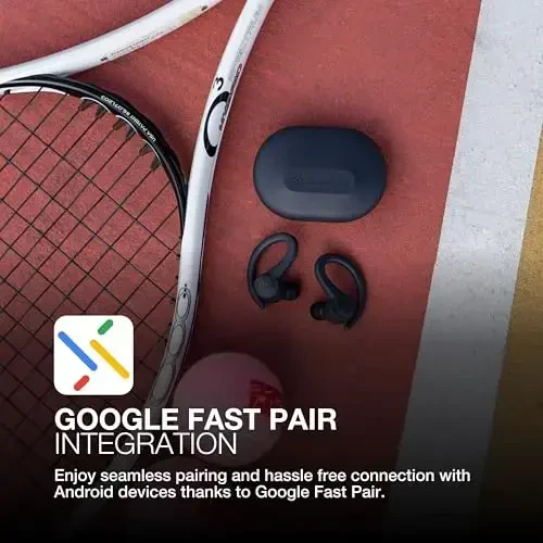 JLab Go Sport+ simsiz mashq quloqchinlari C3 Clear Calling, Secure Earhook Sport Design, 35+ soat Bluetooth ijro etish va 3 EQ Sound Settings (Och ko'k) - 6