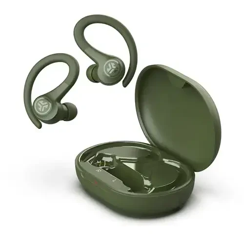 JLab Go Sport+ Wireless Workout Earbuds Featuring C3 Clear Calling, Secure Earhook Sport Design, 35+ Hour Bluetooth Playtime, and 3 EQ Sound Settings (Green) - 6