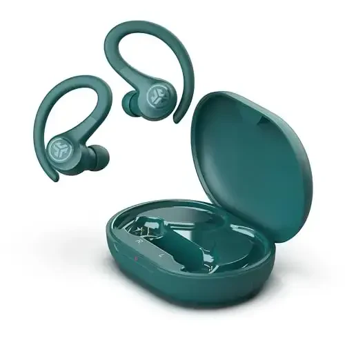 JLab Go Sport+ Wireless Workout Earbuds Featuring C3 Clear Calling, Secure Earhook Sport Design, 35+ Hour Bluetooth Playtime, and 3 EQ Sound Settings (Teal) - 6