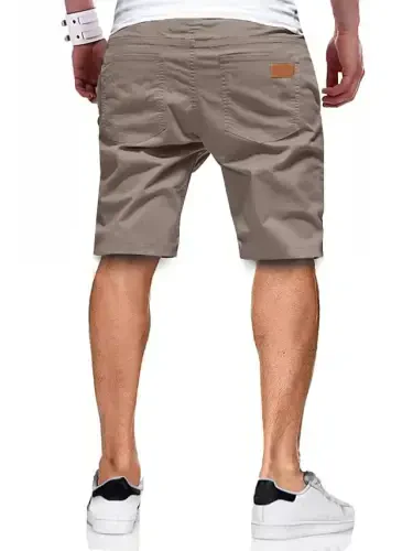 JMIERR erkaklar kundalik shortlari - paxta ipli yozgi plyaj cho'ziluvchan tvil chino golf shortlari - MODAZONE (1)