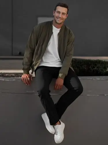 JMIERR Men's Chino Pants Casual Stretch Waist Tapered Trousers with Pockets - 6