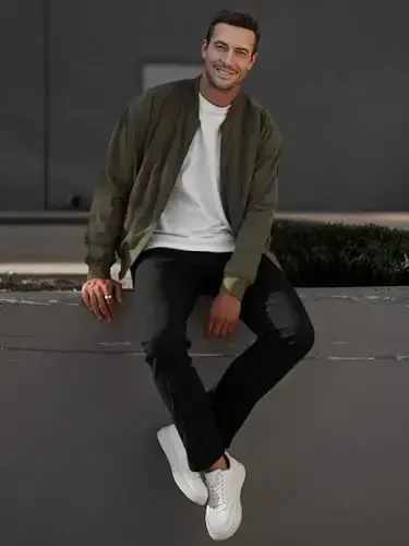 JMIERR Erkek Chino Pantolonlar Casual Stretch Bel Tapered Pantolonlar Cepkenli - 6