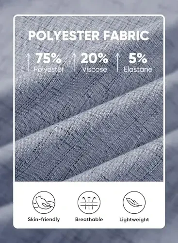 JMIERR Men's Casual Stylish Short Sleeve Button-Up Striped Dress Shirts Cotton Beach Shirt - 4