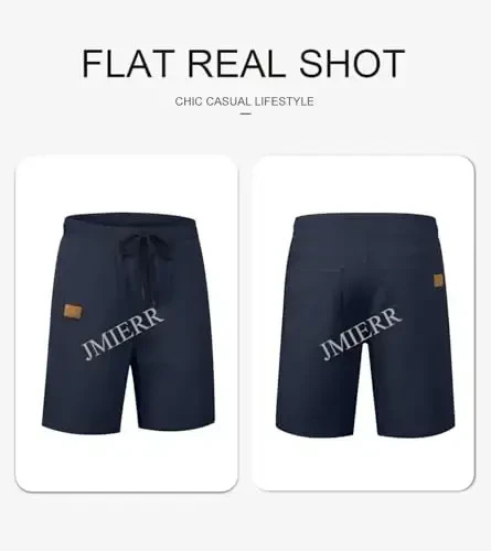 JMIERR Mens Casual Shorts - Cotton Drawstring Summer Beach Stretch Twill Chino Golf Shorts - 4